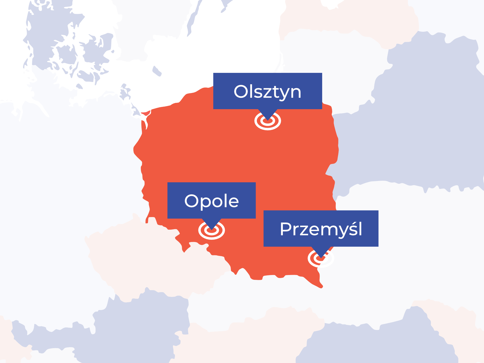 Opole, Olsztyn, Przemyśl